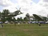 Hendon__026 - gate guards - a Spitfire and a Hurricane - both are made from fibre glass