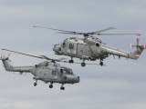 RIAT2009_205 - two Royal Navy Lynx do an aerial ballet